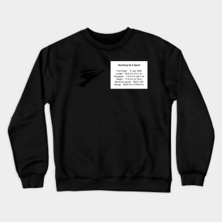 Northrop Grumman B-2 Spirit - Black Info Mug Design Crewneck Sweatshirt